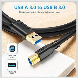 USB 3.0 Cable a to B 5ft, Superspeed USB 3.0 A-B Cable - for Scanner, Printers,